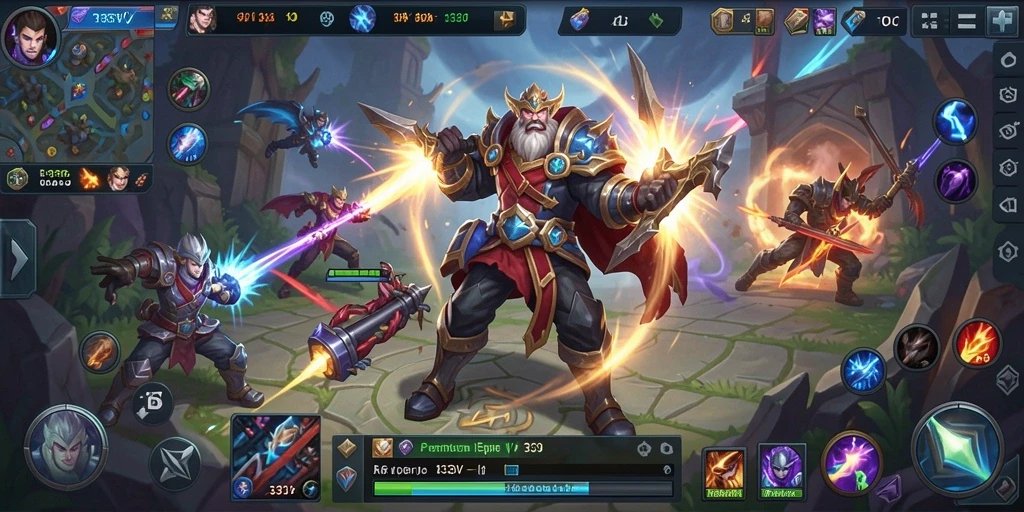 Tangkapan layar gameplay intens dari pertempuran di 333V.