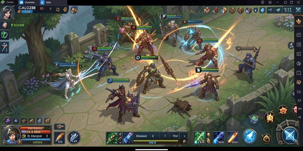 Tampilan gameplay menarik dari CALO288 dengan pertempuran strategis.