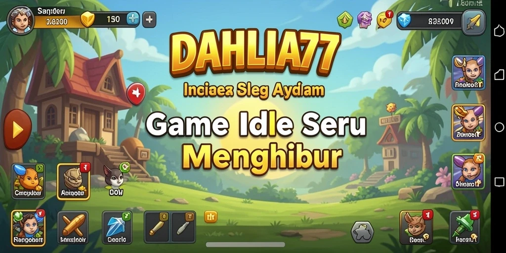 Tampilan gameplay DAHLIA77 dengan karakter dan lingkungan yang penuh warna.