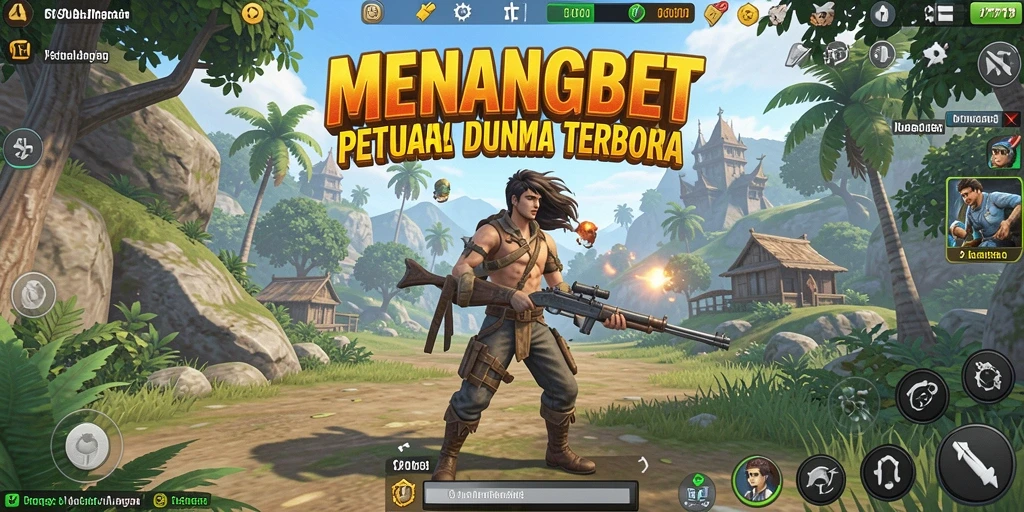 Screenshot gameplay MENANGBET yang menampilkan eksplorasi dunia terbuka.