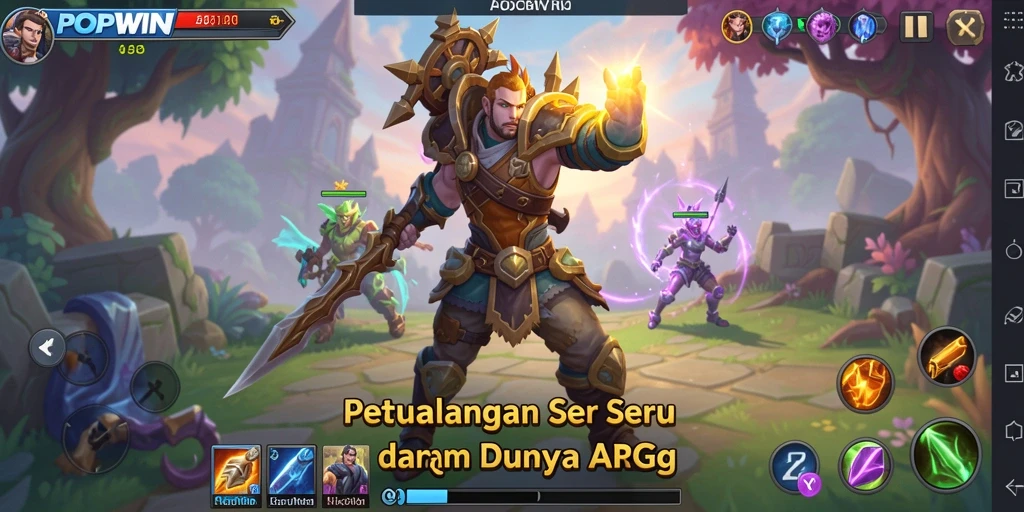 Screenshot gameplay seru dalam permainan ARPG POPWIN.