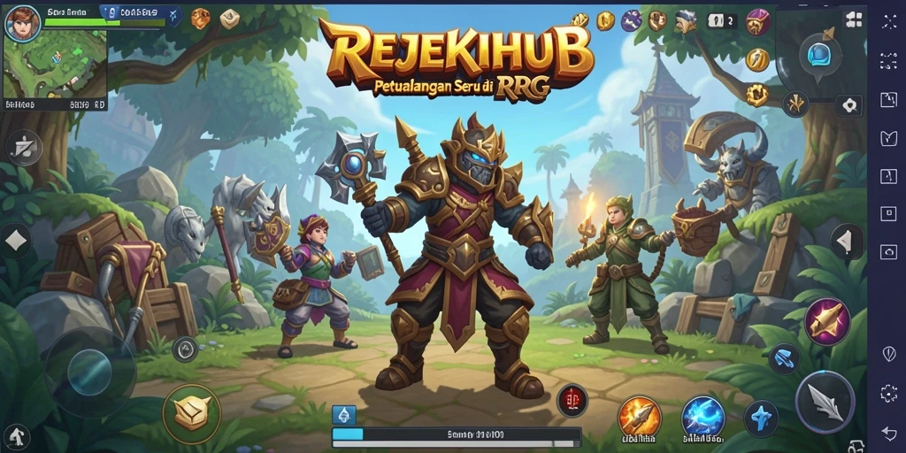 Tangkapan layar menampilkan aksi seru dalam petualangan RPG.