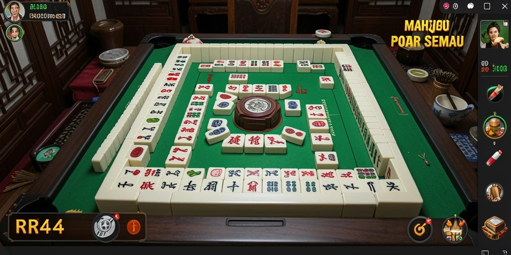 Tampilan gameplay Mahjong yang memukau dari RR44