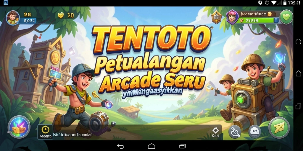 Tampilan gameplay menampilkan karakter unik dalam petualangan seru.